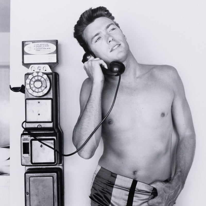 Clint Eastwood Takes A Call by Getty Images — Black 2.5 Maple