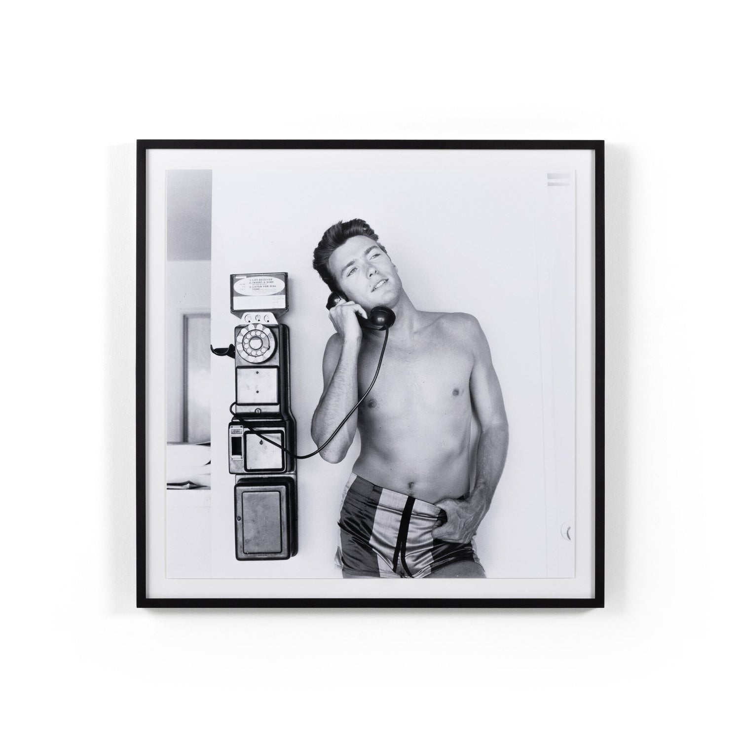 Clint Eastwood Takes A Call by Getty Images — Black 2.5 Maple