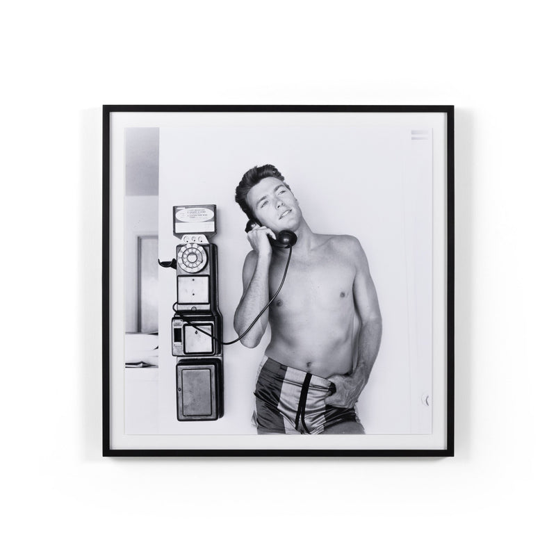 Clint Eastwood Takes A Call by Getty Images — Black 2.5 Maple