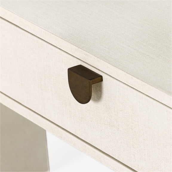 Cressida Console Table - Ivory Painted Linen