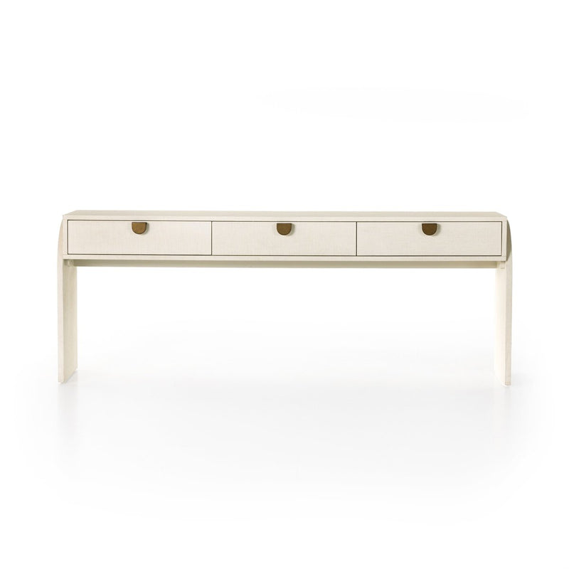 Cressida Console Table - Ivory Painted Linen