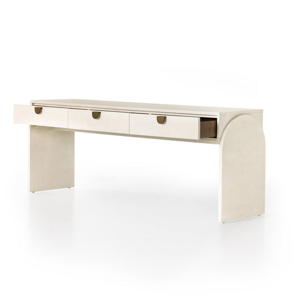 Cressida Console Table - Ivory Painted Linen