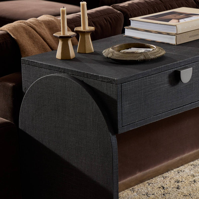Cressida Console Table - Black Linen