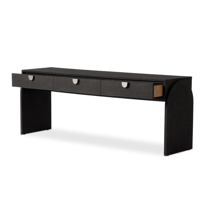 Cressida Console Table - Black Linen