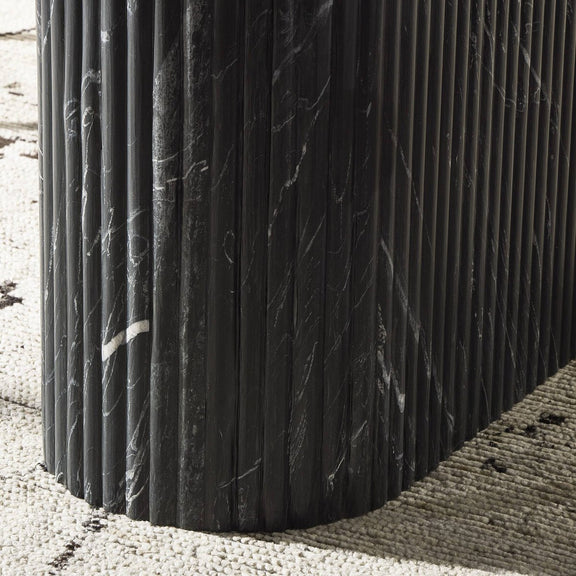 Oranda Dining Table - Polished Black Marble