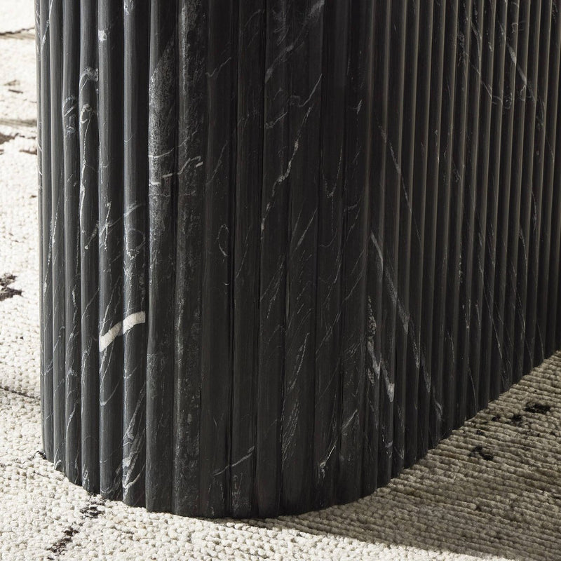 Oranda Dining Table - Polished Black Marble
