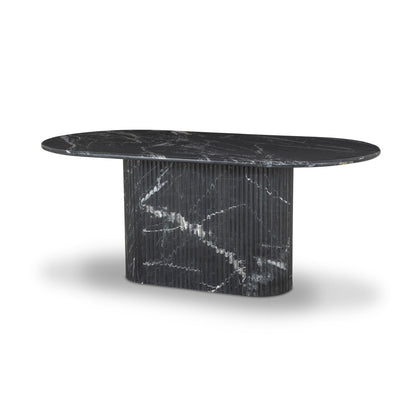 Oranda Dining Table - Polished Black Marble