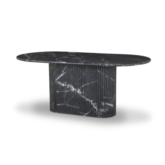 Oranda Dining Table - Polished Black Marble