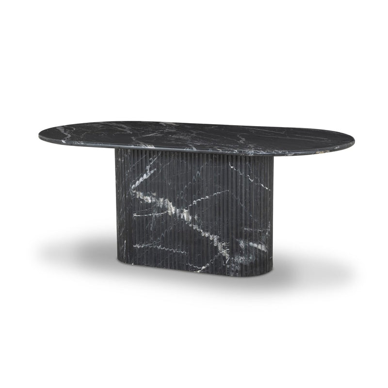 Oranda Dining Table - Polished Black Marble