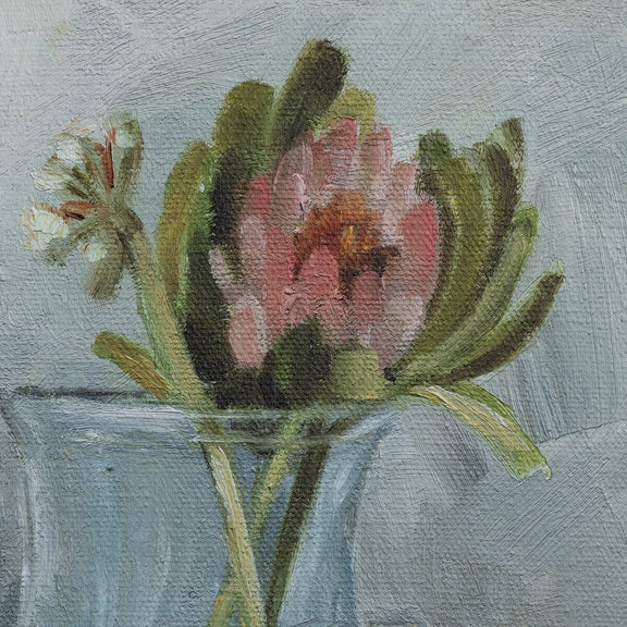 Protea Still Life by Shaina Page - Natural Maple Floater