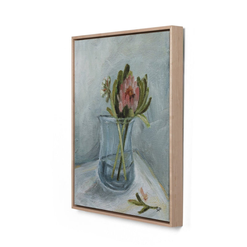 Protea Still Life by Shaina Page - Natural Maple Floater