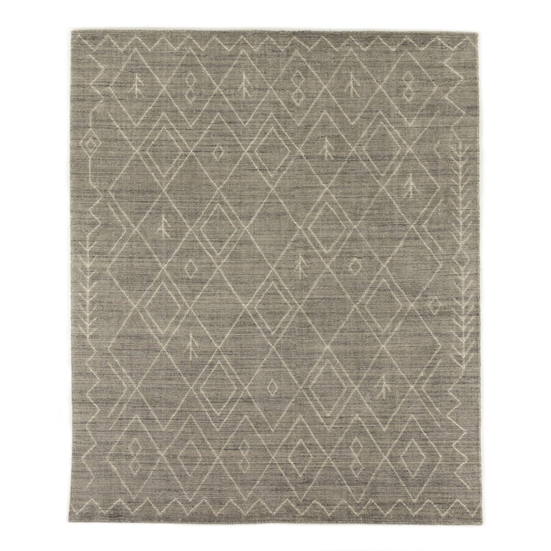 Nador Moroccan Hand Knotted Rug - Grey