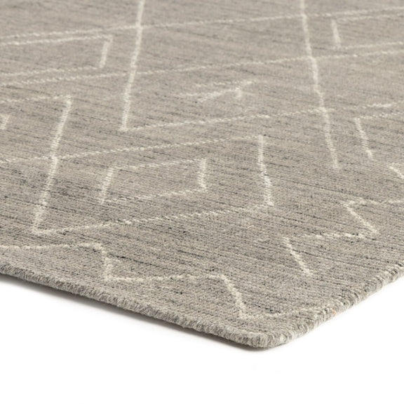 Nador Moroccan Hand Knotted Rug - Grey