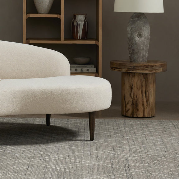 Nador Moroccan Hand Knotted Rug - Grey