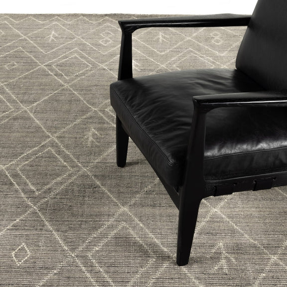 Nador Moroccan Hand Knotted Rug - Grey