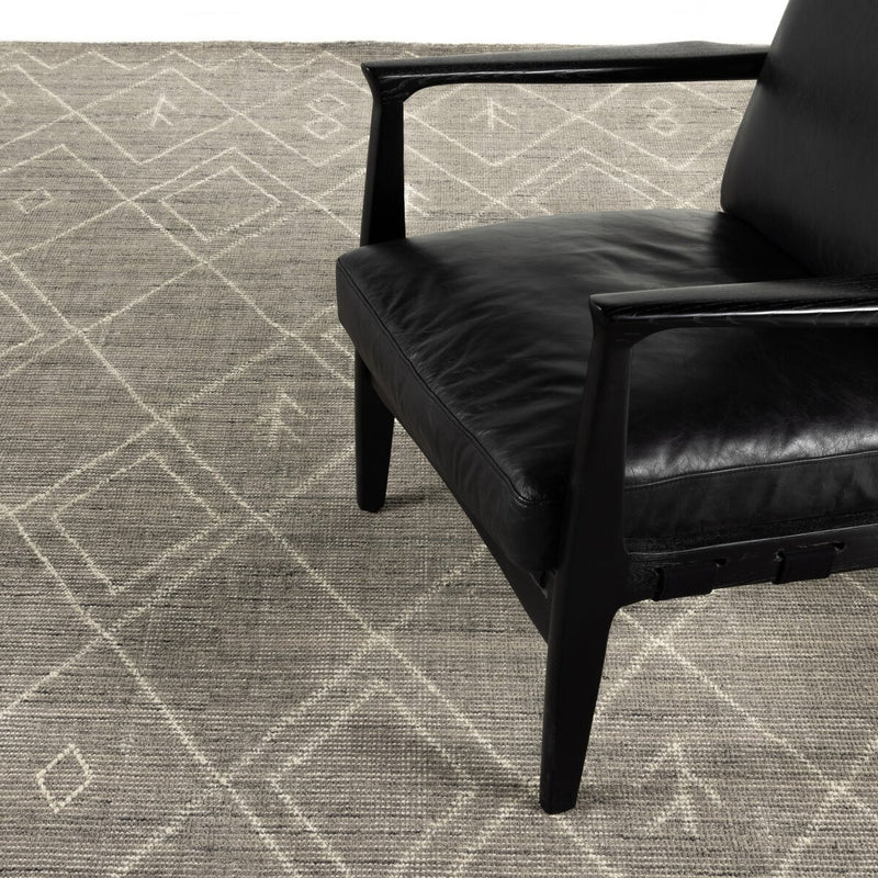 Nador Moroccan Hand Knotted Rug - Grey