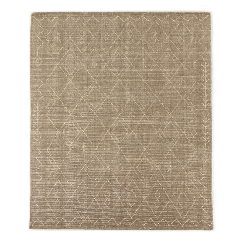 Nador Moroccan Hand Knotted Rug - Taupe