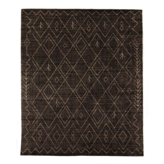 Nador Moroccan Hand Knotted Rug - Espresso
