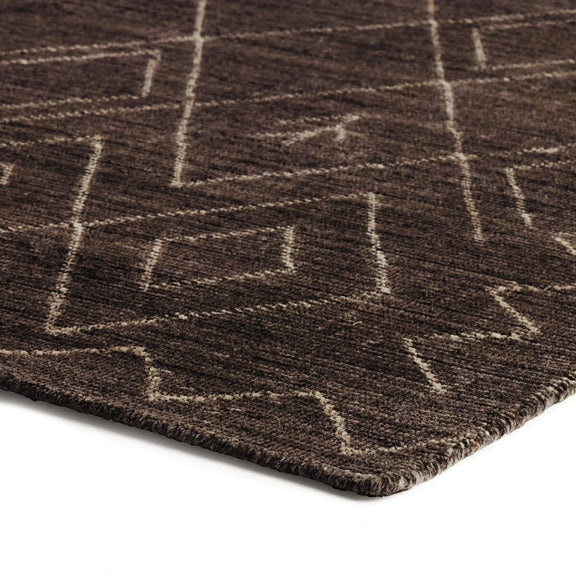 Nador Moroccan Hand Knotted Rug - Espresso
