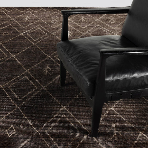 Nador Moroccan Hand Knotted Rug - Espresso
