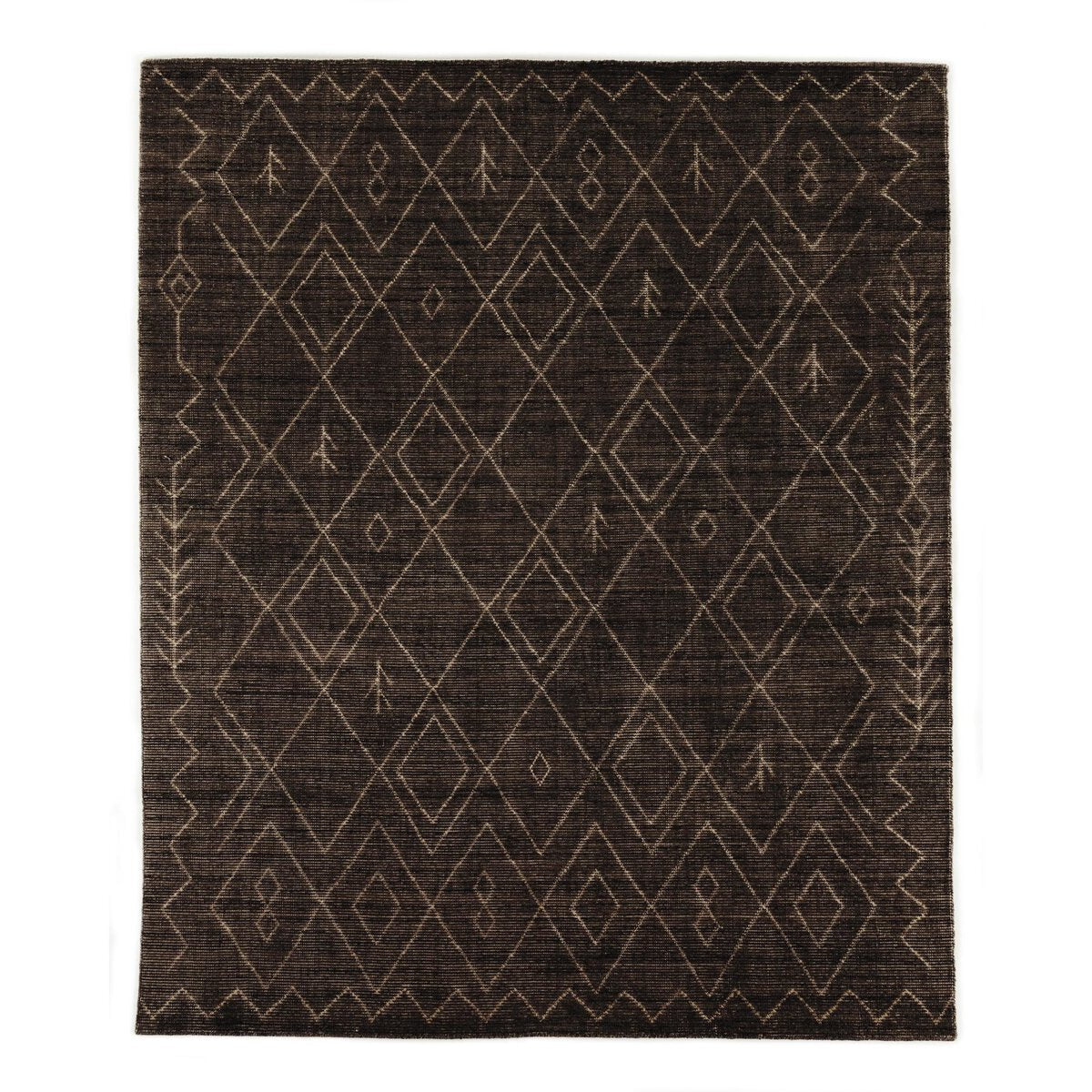 Nador Moroccan Hand Knotted Rug - Espresso