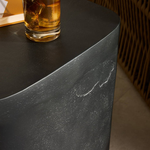 Basil Outdoor Square Drink Table - Aged Grey