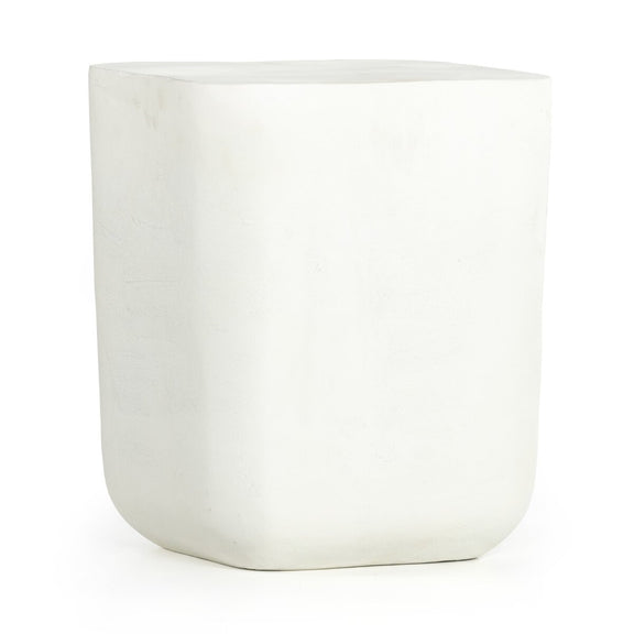 Basil Outdoor Square Drink Table - Matte White