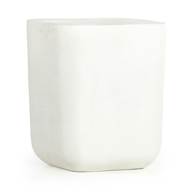 Basil Outdoor Square Drink Table - Matte White