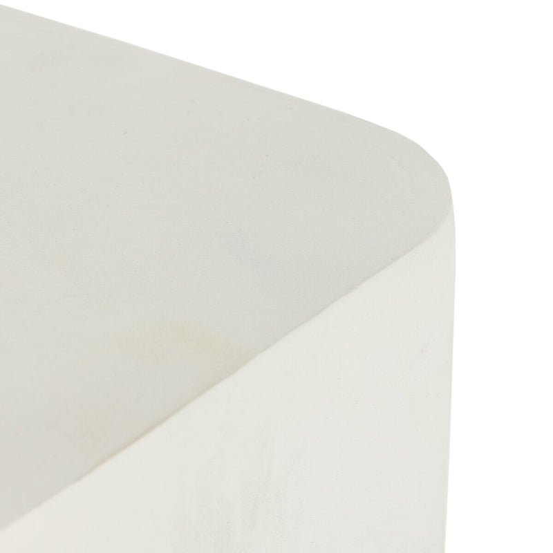 Basil Outdoor Square Drink Table - Matte White
