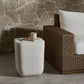 Basil Outdoor Square Drink Table - Matte White