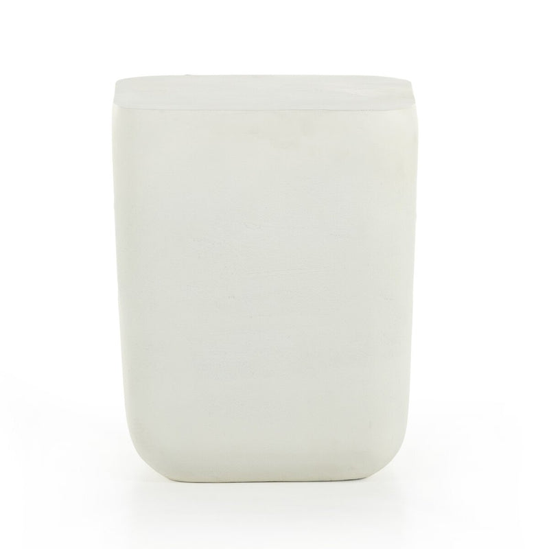 Basil Outdoor Square Drink Table - Matte White