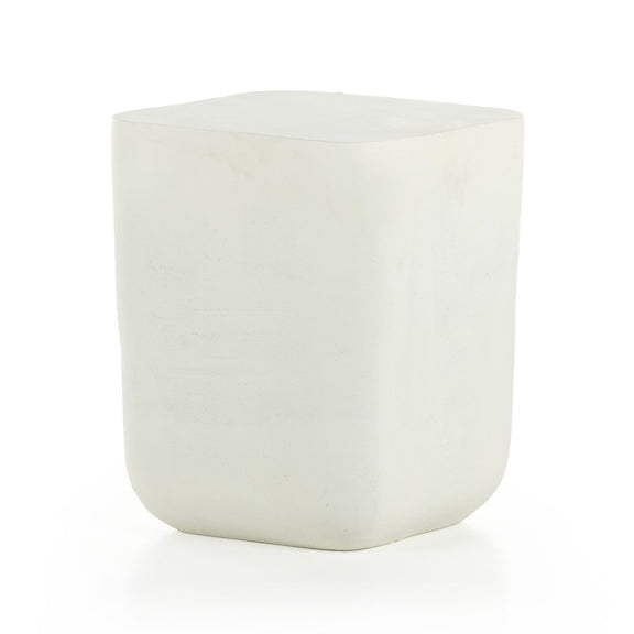 Basil Outdoor Square Drink Table - Matte White