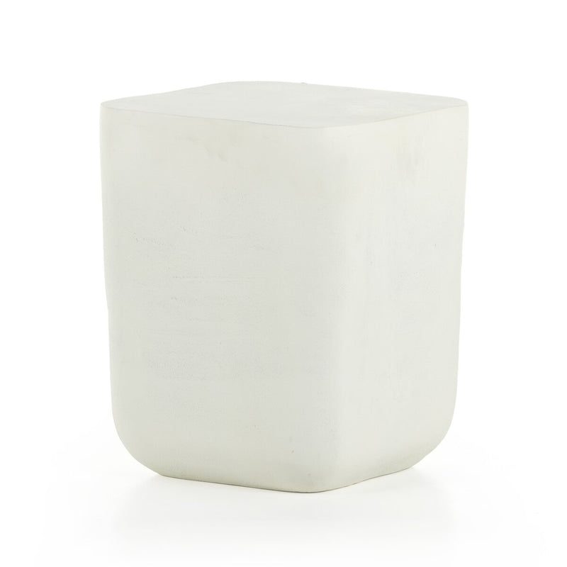 Basil Outdoor Square Drink Table - Matte White
