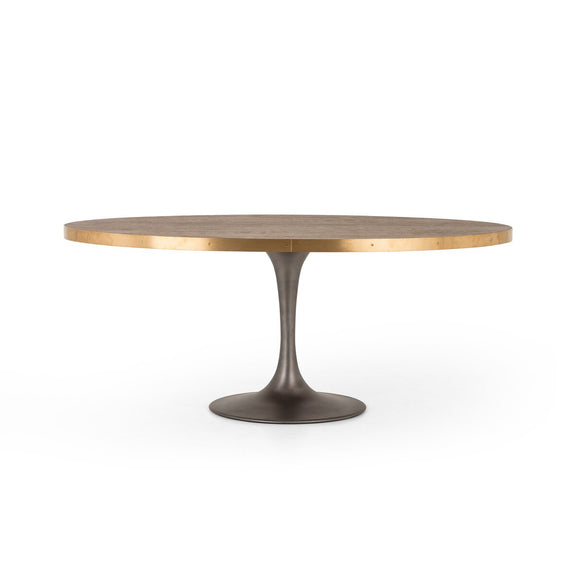 Evans Oval Dining Table - Reclaimed Burnt Oak