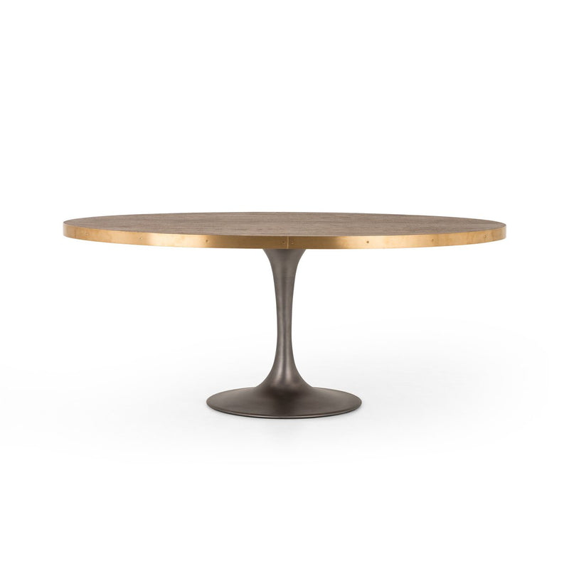 Evans Oval Dining Table - Reclaimed Burnt Oak