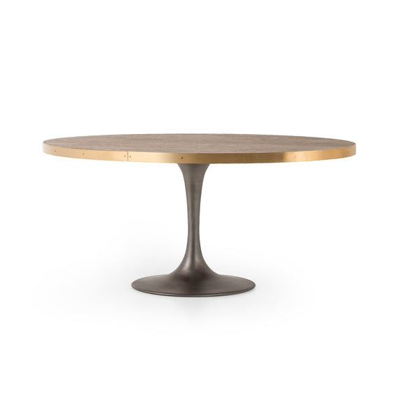 Evans Oval Dining Table - Reclaimed Burnt Oak