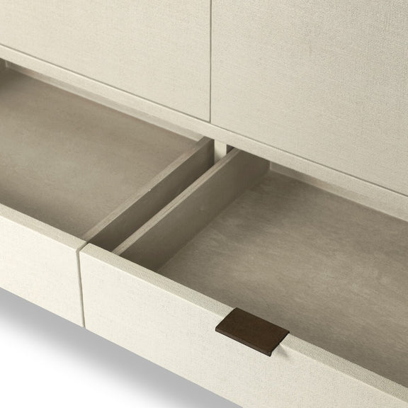 Cressida Bar Cabinet - Ivory Painted Linen