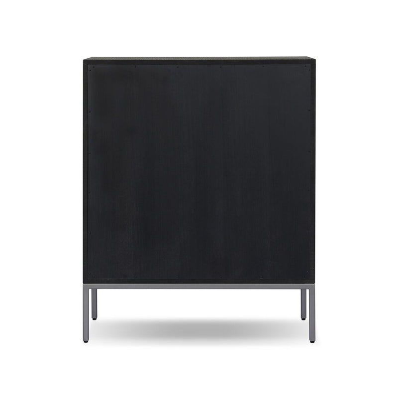 Cressida Bar Cabinet - Black Linen