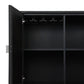 Cressida Bar Cabinet - Black Linen