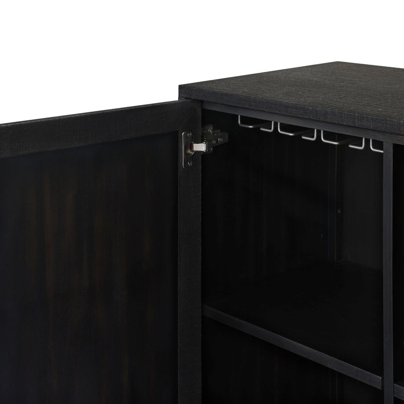 Cressida Bar Cabinet - Black Linen