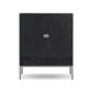 Cressida Bar Cabinet - Black Linen