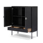 Cressida Bar Cabinet - Black Linen