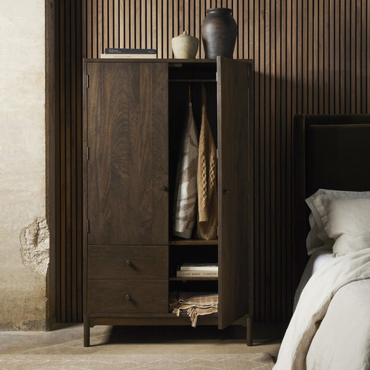 Ophelia Armoire - Aged Brown