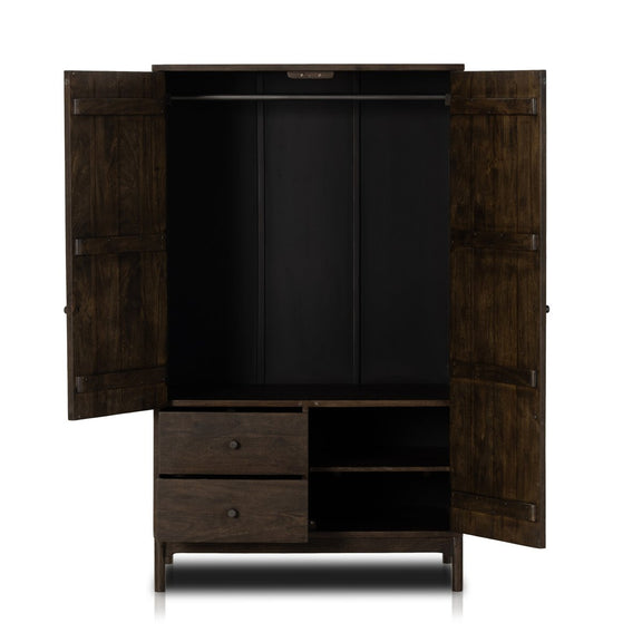 Ophelia Armoire - Aged Brown