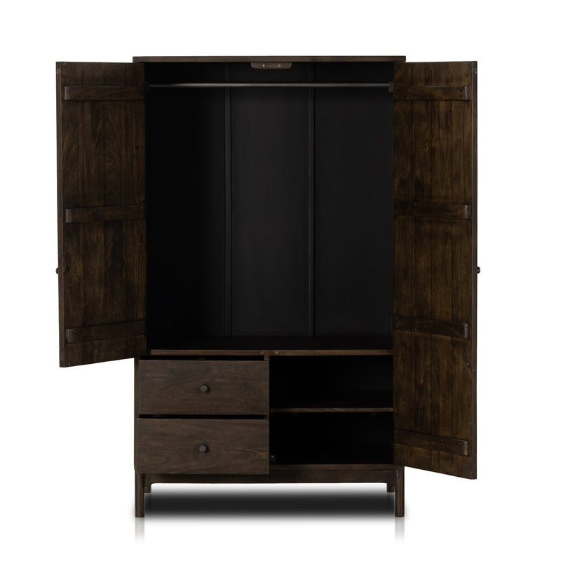 Ophelia Armoire - Aged Brown