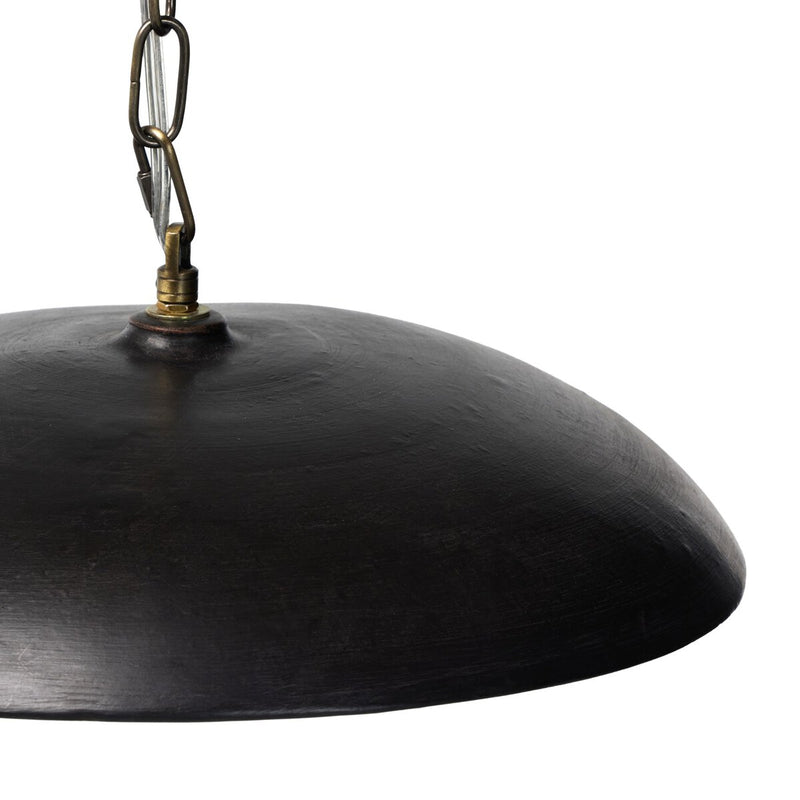 Organic Ceramic Pendant - Aged Black Terracotta