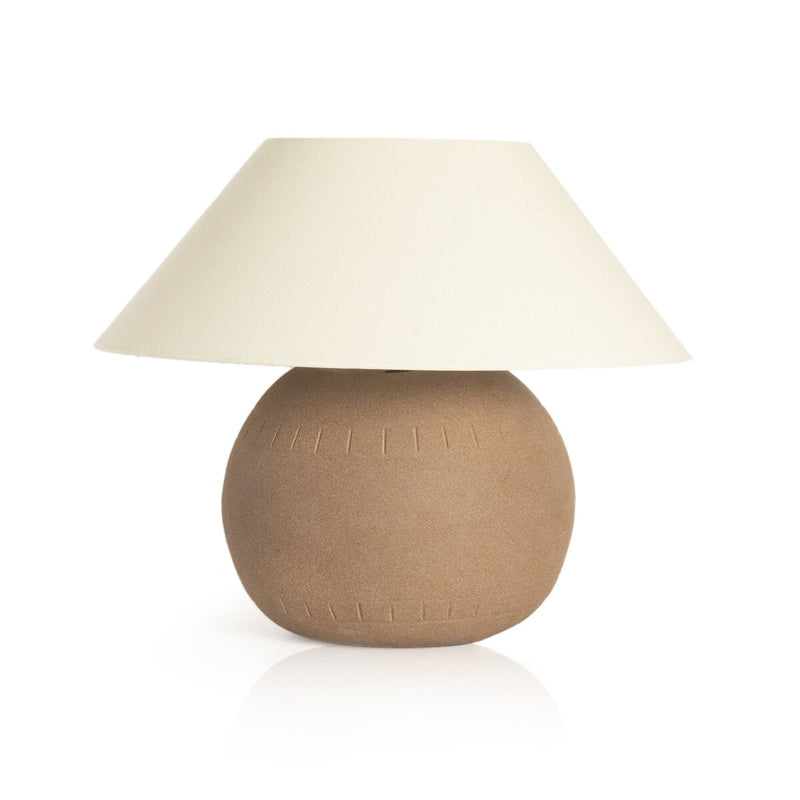 Honus Table Lamp - Dark Sand Porcelain Ceramic