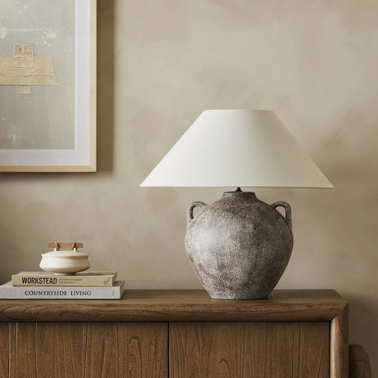 Mays Table Lamp - Vintage Brown Ceramic