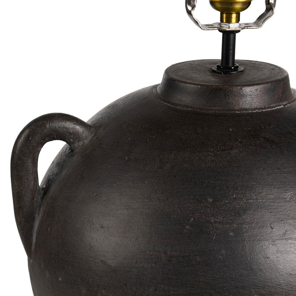 Mays Table Lamp - Aged Black Terracotta