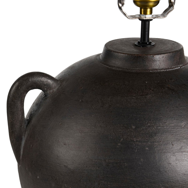 Mays Table Lamp - Aged Black Terracotta